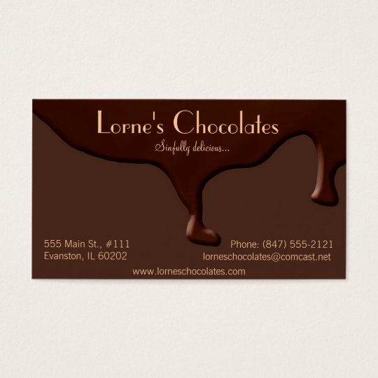 chocolate business card