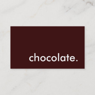 chocolate. business card
