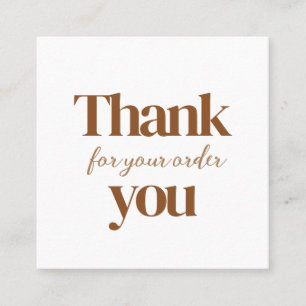 Chocolate Business Thank You Card