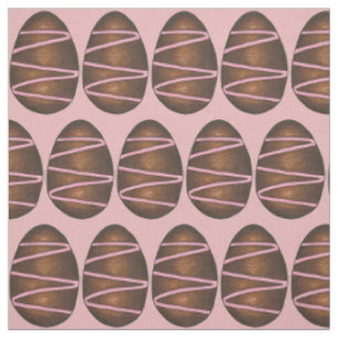 Chocolate Buttercream Easter Egg Candy Print Fabric