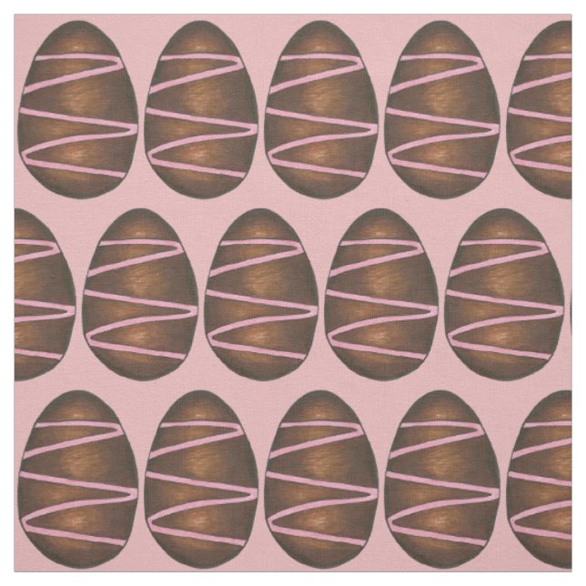 Chocolate Buttercream Easter Egg Candy Print Fabric (Swatch)