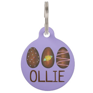 Chocolate Buttercream Easter Egg Hunt Candy Purple Pet Tag