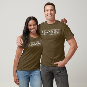 Chocolate (C-Ho-Co-La-Te) Elements Spelling T-Shirt