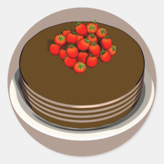Chocolate Cake and Strawberries Sticker Sheets
