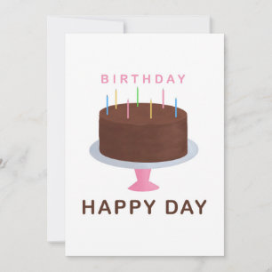 Chocolate cake birthday card