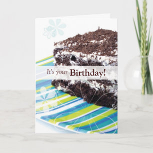 Chocolate Cake Birthday Card