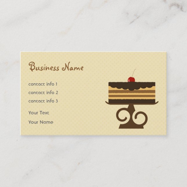 Chocolate Cake Business Card (Front)