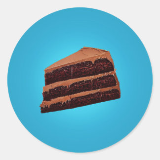 Chocolate Cake Classic Round Sticker