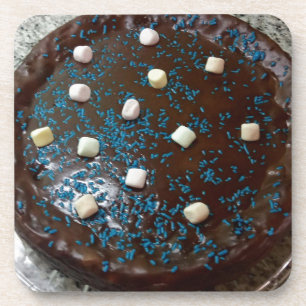 Chocolate cake coaster