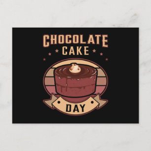 Chocolate Cake Day Candy Sweet Cocoa Gift Idea Postcard