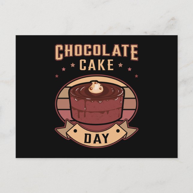Chocolate Cake Day Candy Sweet Cocoa Gift Idea Postcard (Front)