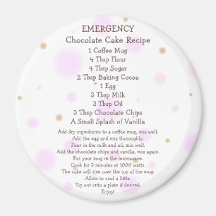 Chocolate Cake in a Mug Recipe Magnet