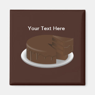 Chocolate Cake Kitchen Magnet