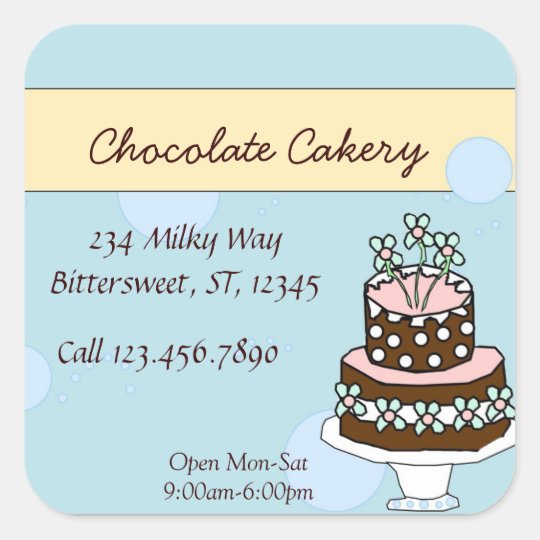 Chocolate cake large label