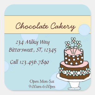 Chocolate cake large label
