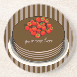 Chocolate Cake Party Sandstone Coaster