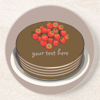 Chocolate Cake Party Sandstone Coaster