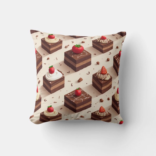 chocolate cake pillow cushion (Front)