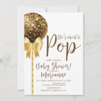Chocolate Cake Pop About to Pop Baby Shower 