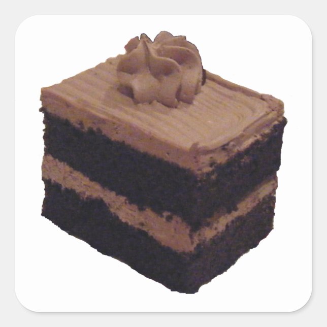 Chocolate Cake Square Sticker (Front)