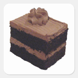 Chocolate Cake Square Sticker