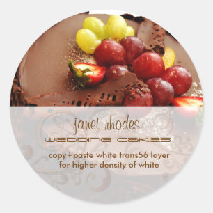 Chocolate Cake stickers/bakers/pastry chef Classic Round Sticker
