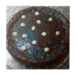 Chocolate cake tile