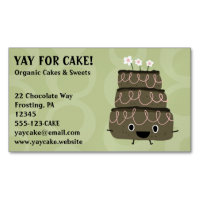 Chocolate Cake Whimsical Face Character