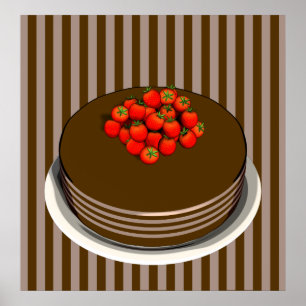 Chocolate Cake with Berries POSTER