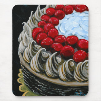 Chocolate Cake with Cherries Mouse Mat