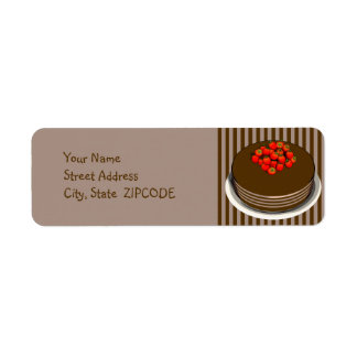 Chocolate Cake with Strawberries Address Labels