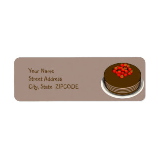 Chocolate Cake with Strawberries Address Labels
