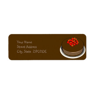 Chocolate Cake with Strawberries Address Labels