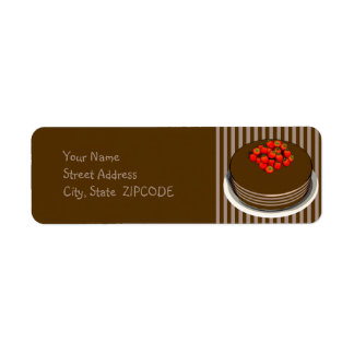 Chocolate Cake with Strawberries Address Labels