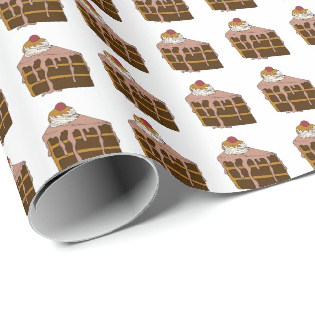 Chocolate Cake Wrapping Paper (Roll Corner)