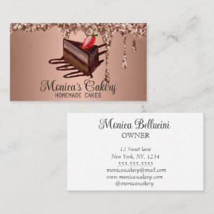 Chocolate Cakes Desserts Sweets Homemade Bakery Business Card