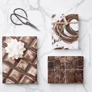 Chocolate Candy Bar Birthday Wrapping Paper Sheet