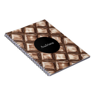 Chocolate candy bar circle personalised notebook
