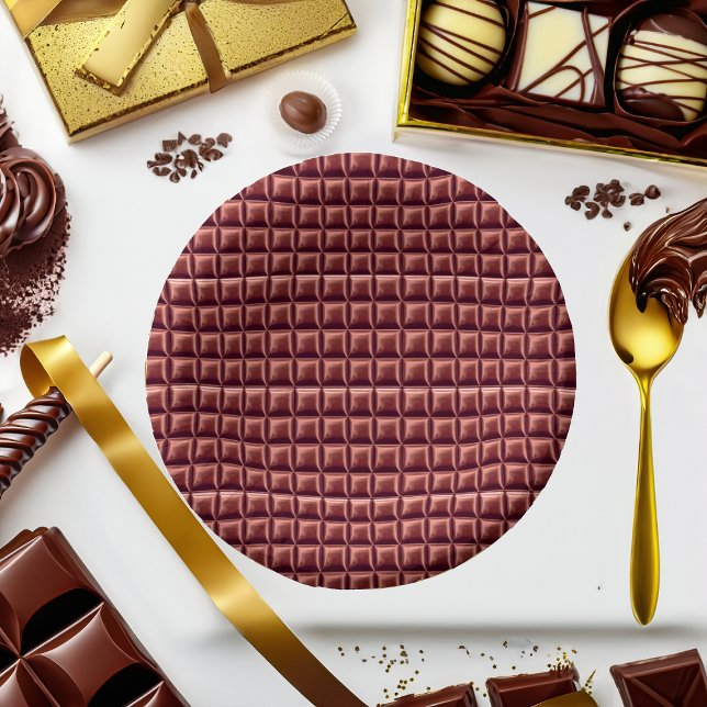 Chocolate Candy Bar Party Paper Plate (Creator Uploaded)