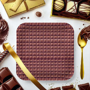 Chocolate Candy Bar Party Paper Plate