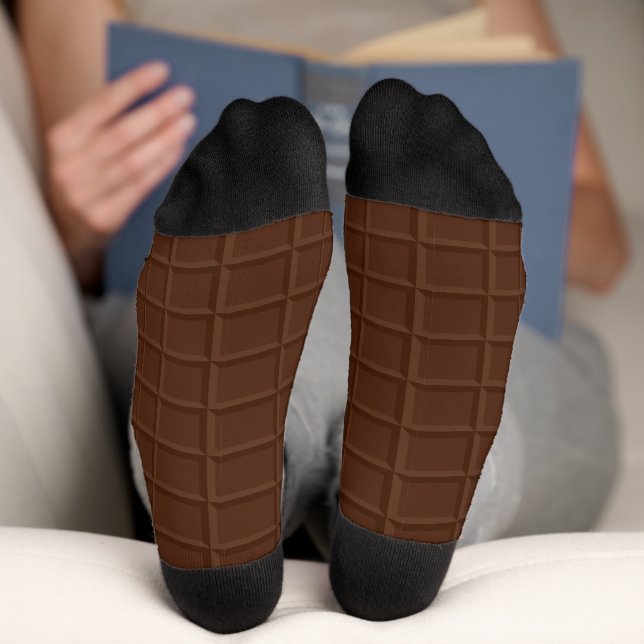 Chocolate candy bar socks. Funny gift idea. Socks (Bottom)