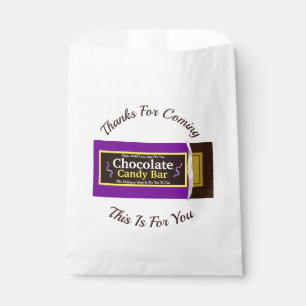Chocolate Candy Bar Thank You Party Favour Bags