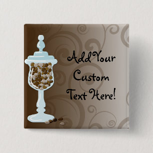 Chocolate Candy Buffet Bar, Urn of Sweets 15 Cm Square Badge