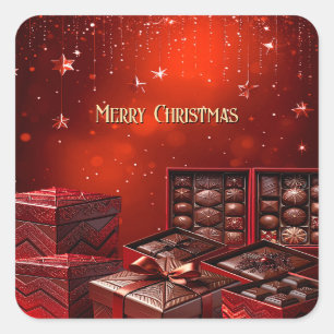 Chocolate Candy Christmas Holiday Sticker