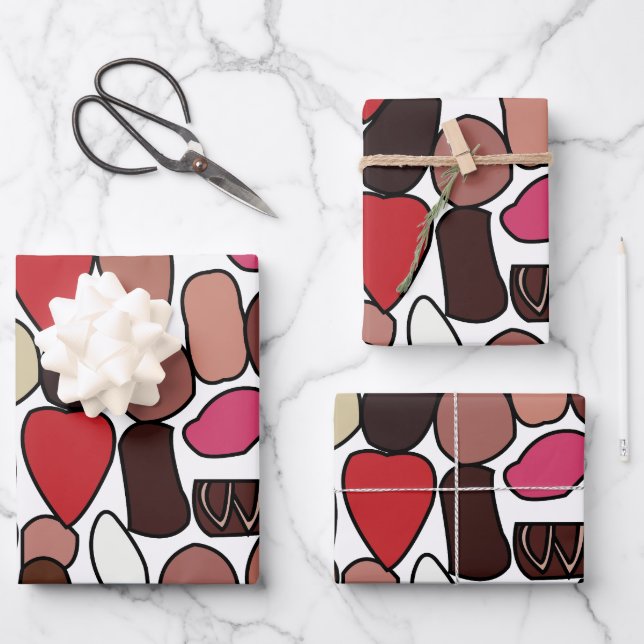 Chocolate Candy Confectionery Birthday  Wrapping Paper Sheet (Front)