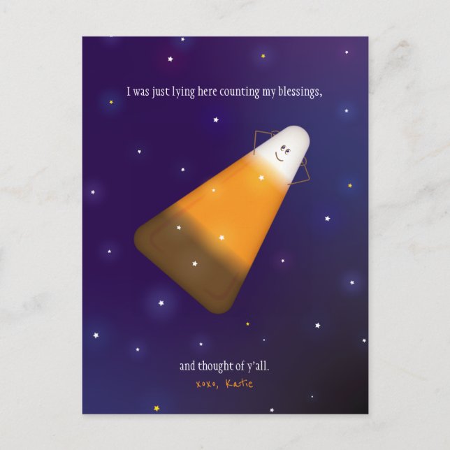 Chocolate Candy Corn Postcard (Front)