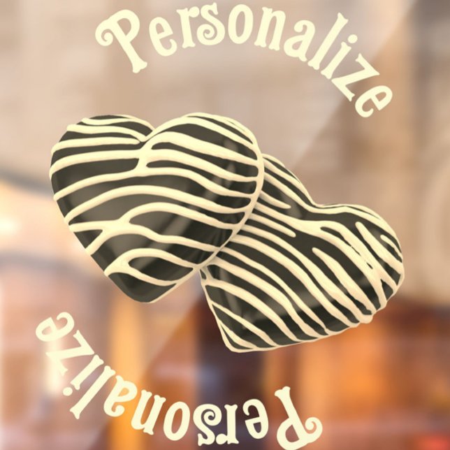 Chocolate candy heart cute love window cling (Creator Uploaded)