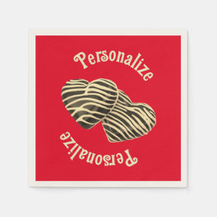 Chocolate candy heart red cute love napkin