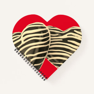 Chocolate candy heart red sweet cute notebook