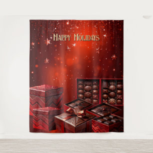 Chocolate Candy Holiday Backdrop Tapestry